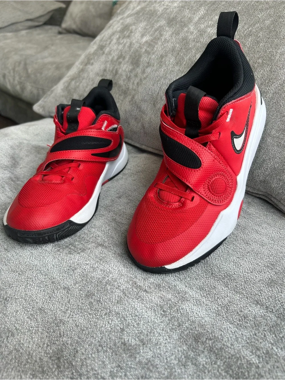 Nike kids red basketball athletic sneakers size 5.5y